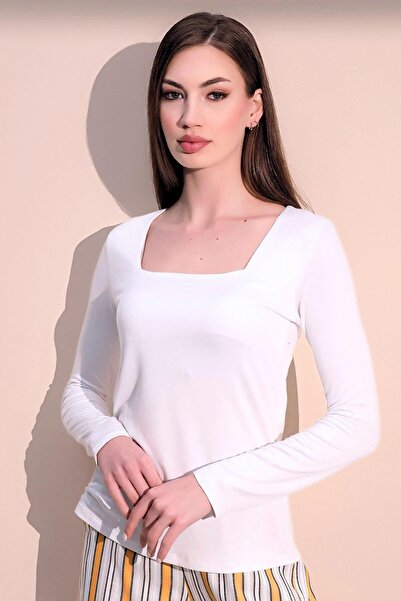 NEW LAVİVA Women's White Blouse - 700-3166
