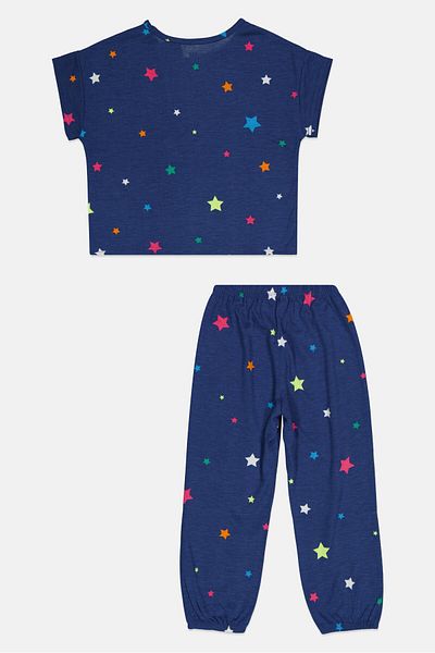 GAP Toddlers Girl 2 Piece Allover Print Top And Bottom Pajama Set, Multicolor