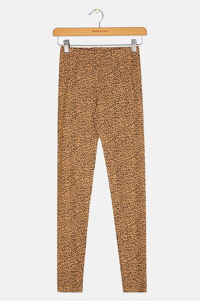 GAP Kids Girl Animal Print Pull On Leggings, Brown