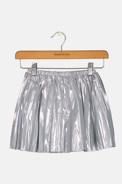GAP Kids Girl Metallic Skirt, Silver