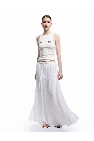 Koton Sleeveless Cotton Bow Detail Ribbed Undershirt