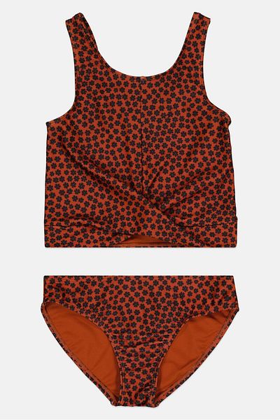 GAP Kids Girl 2 Pieces Floral Print Swimwear Top And Bottom Set, Multicolor