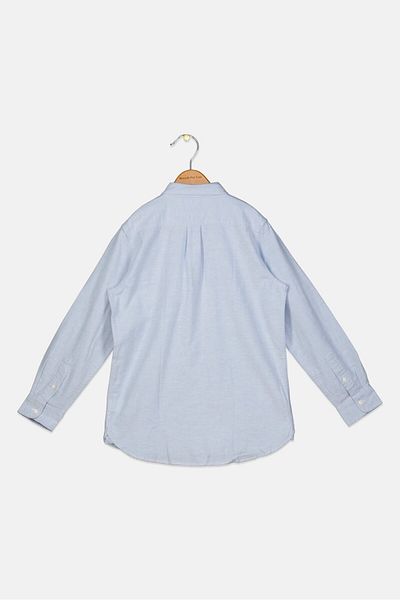 GAP Kids Boy Solid Long Sleeves Casual Shirts, Light Blue