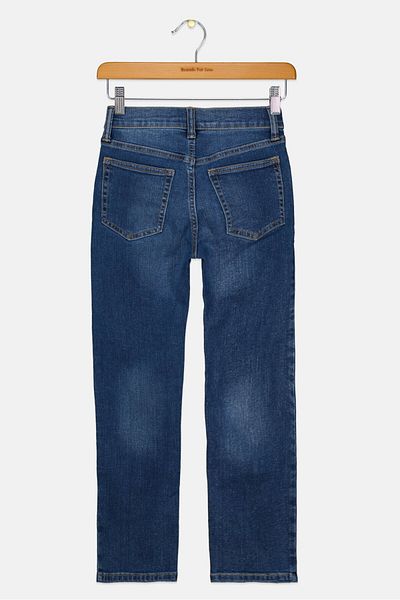 GAP Kids Boy Straight Fit Washed Denim Jeans, Blue