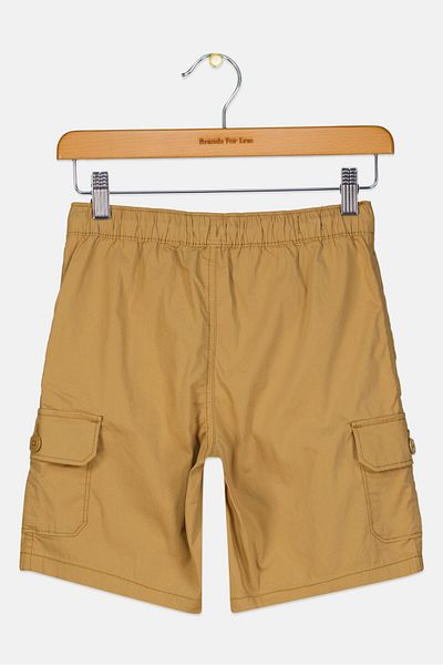 GAP Kids Boy Solid Drawstring Cargo Short, Brown