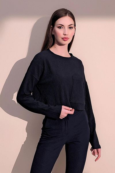 NEW LAVİVA Γυναικείο φούτερ Navy Blue