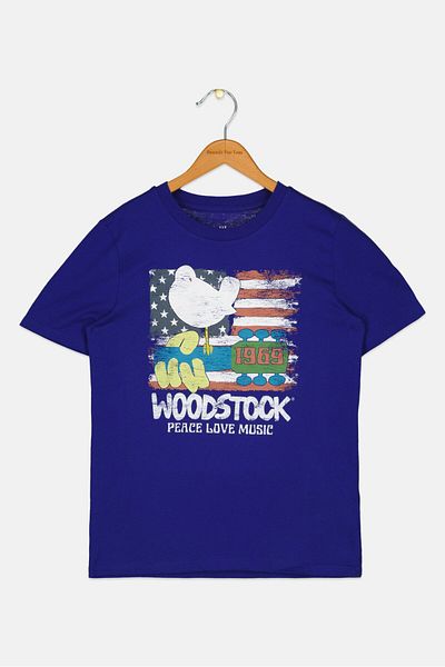 GAP Kids Boy Graphic Print Short Sleeves T-Shirt, Dark Blue