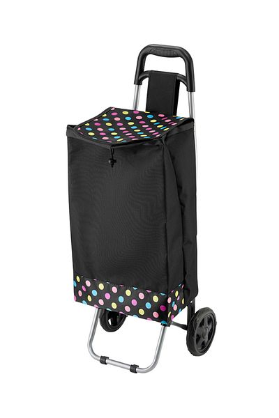 Lawazim Foldable Shopping Trolley Bag – Waterproof Grocery Cart with Iron Frame & PVC Wheels