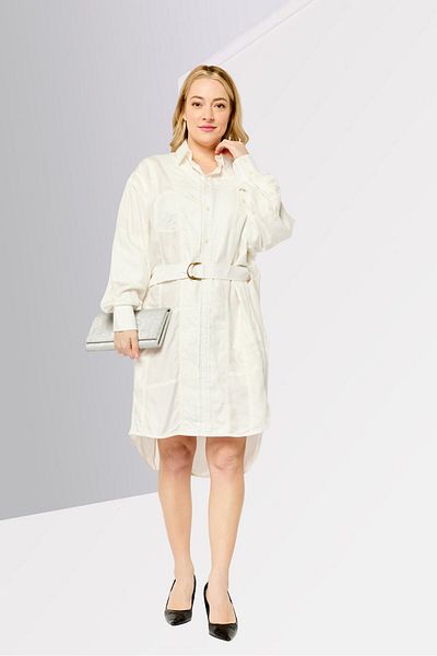 Diesel Women Plain Casual Mini Dress, White