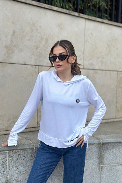 NEW LAVİVA Γυναικεία μακριά κουκούλα - 700-3172