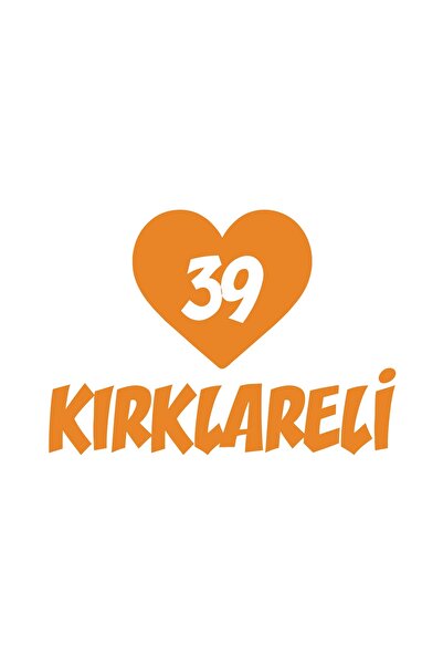 Reysa Tasarım ملصق سيارة على شكل قلب 39 كيرفليس 17x17 سم برتقالي