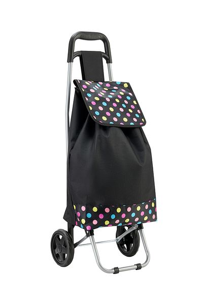 Lawazim Foldable Shopping Trolley Bag – Waterproof Grocery Cart with Iron Frame & PVC Wheels