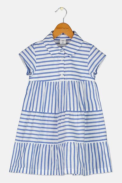 GAP Toddlers Girl Stripe Casual Dress, Multicolor