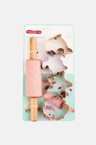 Preschool Fun 5 Pieces Cookie Set, Pink