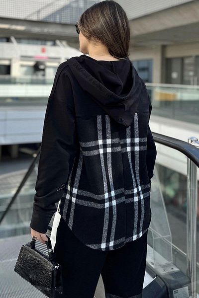NEW LAVİVA Women's Plaid Sweatshirt - 700-3565