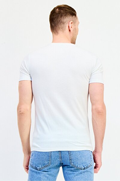 GAP Men Crew Neck Short Sleeve Graphic T Shirt, White