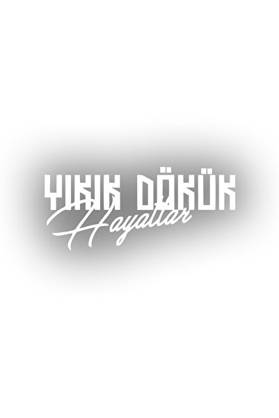 Reysa Tasarım ملصق سيارة مكسور من دوكوك لايفز مقاس 17 × 17 سم باللون الأبيض