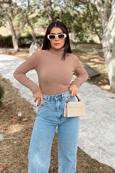 NEW LAVİVA Women's Mink Knitwear Blouse - 700-K7524