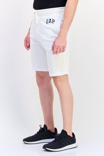 GAP Men Embroidered Logo Basic Shorts, White