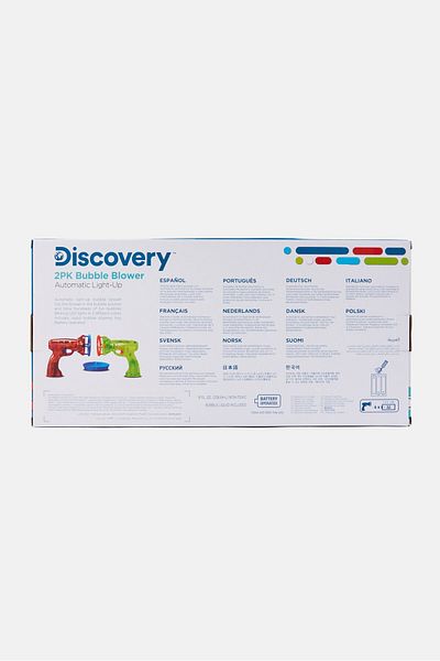 Discovery Kids 2 Pieces Bubble Blower With Automatic Light-Up