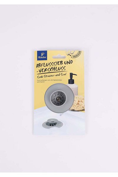 Tchibo Sink Strainer and Seal, Grey