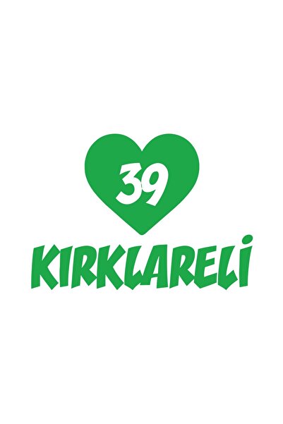 Reysa Tasarım ملصق سيارة على شكل قلب 39 كيرفليس 17x17 سم أخضر