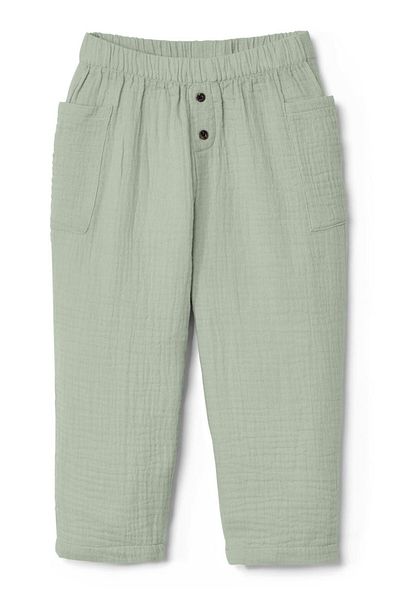 Tchibo Kids Girl Textured Pull On Pants, Mint Green