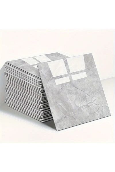 Skygo Marble Pattern Wall Sticker Gray 30 X 30 cm 1 Piece