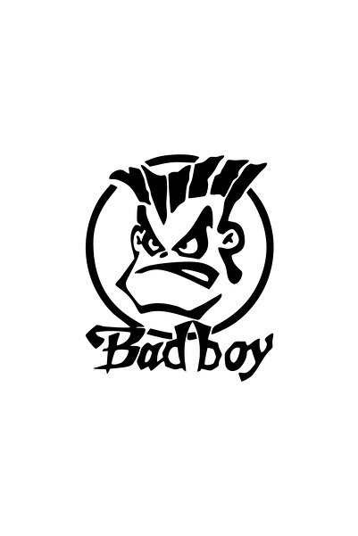 Reysa Tasarım ملصق سيارة باد بوي مقاس 17×17 سم باللون الأسود