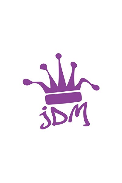 Reysa Tasarım ملصق سيارة JDM King Crown مقاس 17 × 17 سم باللون الأرجواني