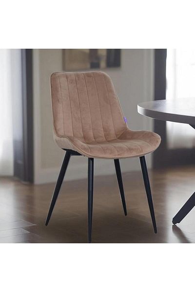 Generic Micasa Elegant and Modern Design Armless Velvet Dining Chair Brown EDC123-2
