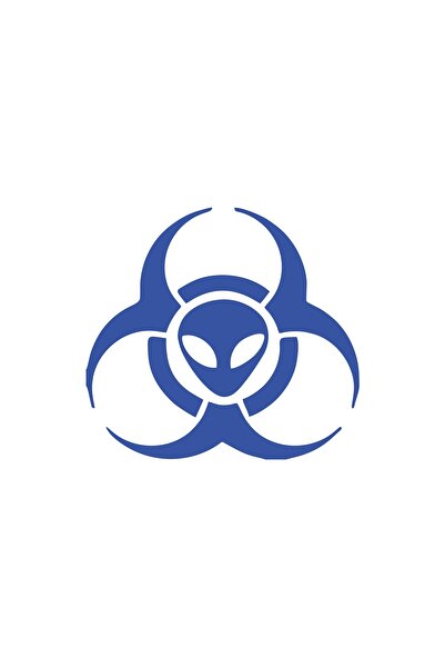 Reysa Tasarım ملصق سيارة بيولوجي مهدد بالفضائيات مقاس 17 × 17 سم باللون الأزرق