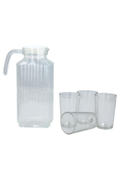 Generic Bien Servi 5-Piece Elegant Design Easy Cleaning Beverage Set with Ergonomic Handle Clear