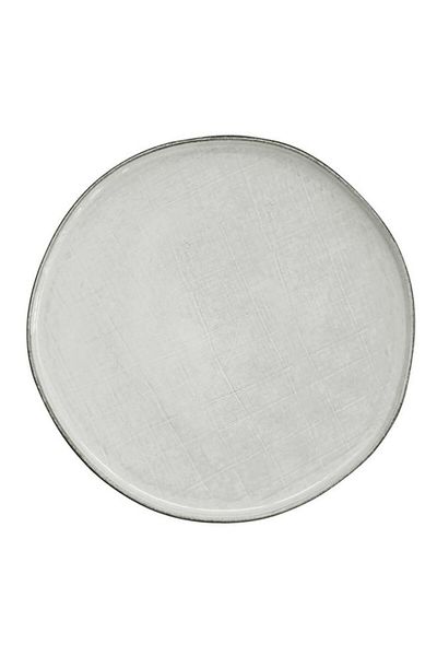 Generic طبق عشاء دائري من الفخار من إيزي لايف، لون رمادي ريفي، 27 سم، R2390#COGR