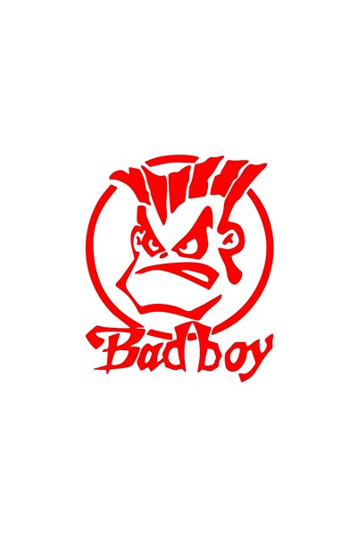 Reysa Tasarım ملصق سيارة باد بوي مقاس 17×17 سم باللون الأحمر