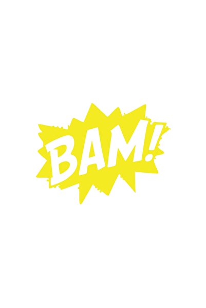 Reysa Tasarım ملصق سيارة بام مقاس 17×17 سم أصفر