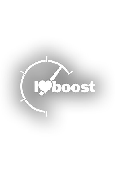 Reysa Tasarım ملصق سيارة أنا أحب بوست مقاس 17 × 17 سم باللون الأبيض