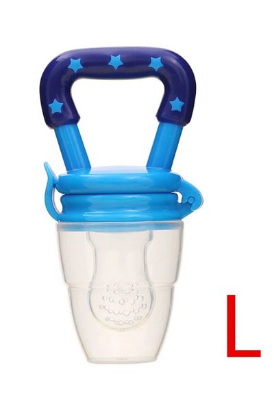 ENAR Small Convenient Silicone Fresh Fruit And Vegetable Nibbler Teething Feeder For Kids - Blue