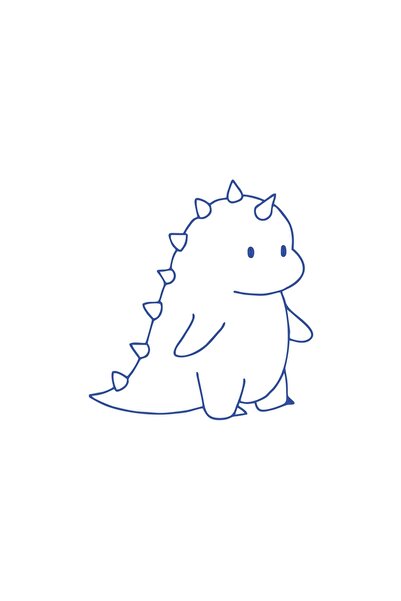 Reysa Tasarım ملصق سيارة دينو لطيف مقاس 17 × 17 سم باللون الأزرق