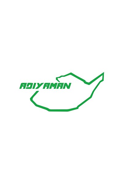 Reysa Tasarım ملصق سيارة خريطة أديامان مقاس 17x17 سم أخضر