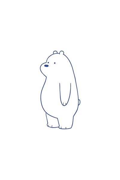 Reysa Tasarım ملصق سيارة الدب اللطيف مقاس 17 × 17 سم باللون الأزرق