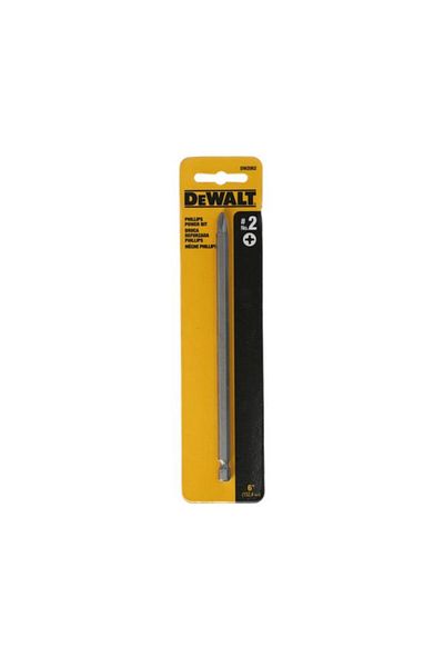 Generic مثقاب كهربائي سداسي الساق من دي والت فيليبس درايف، فضي اللون، رقم 2 × 6 بوصة، DW2062