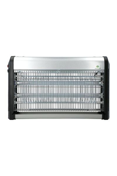 Generic serene 2 x 15W LED Light Insect Killer Silver and Black