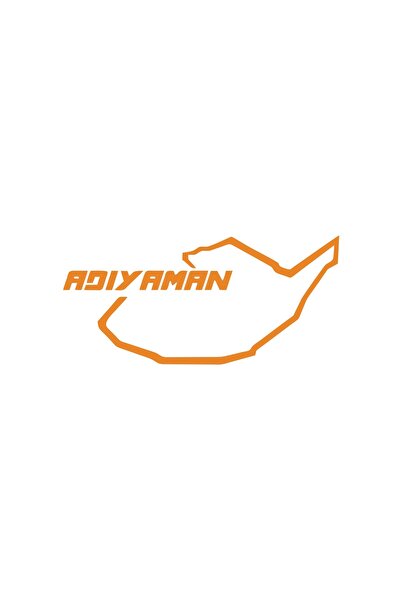 Reysa Tasarım ملصق سيارة خريطة أديامان مقاس 17x17 سم برتقالي