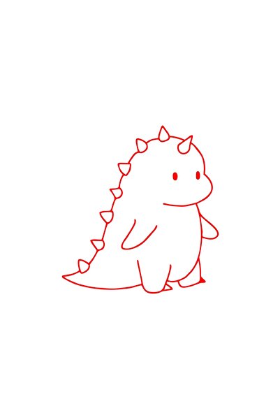 Reysa Tasarım ملصق سيارة دينو لطيف مقاس 17 × 17 سم باللون الأحمر