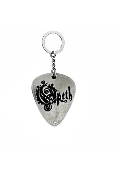 Herşey Nota Opeth Metal Band Pen Shape Double Sided Rock Sign Metal Keychain