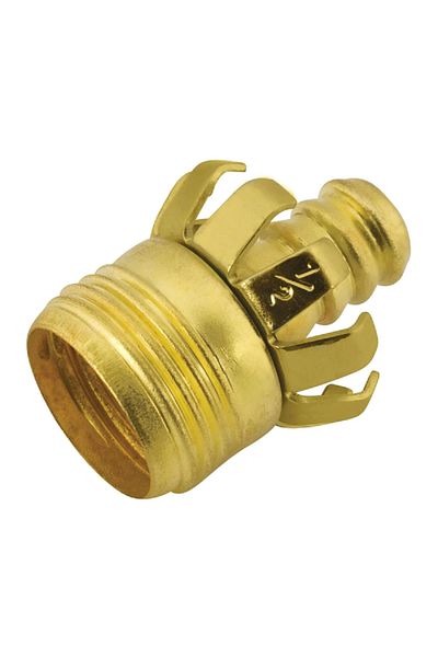 ACE Hose Repair Male Coupling Gold and Silver 0.5inch