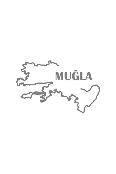 Reysa Tasarım ملصق سيارة خريطة موغلي مقاس 17x17 سم رمادي