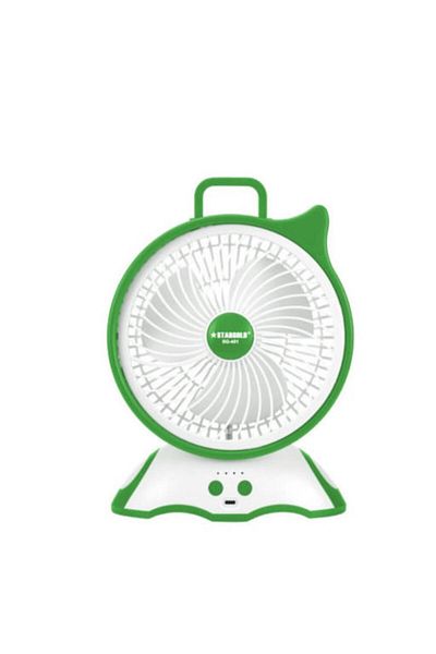 Generic STARGOLD 7 Inch Rechargeable Fan with LED Light, USB Charging & 3 Speed Settings