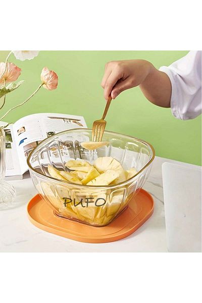 PUFO Bol elegant Pufo Goldy pentru servirea salatei, fructelor, fursecurilor, 18 cm